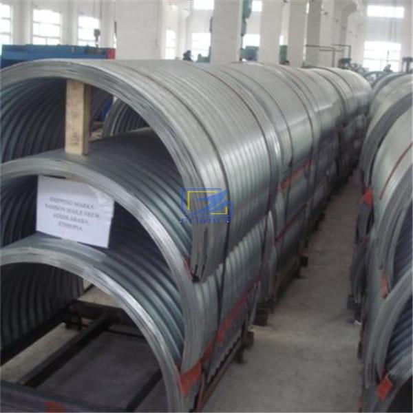 Large diameter corrugated steel culvert pipe in the high way construction